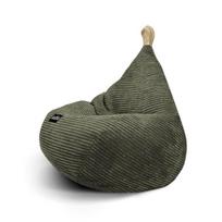 Vaikiška sėdmaišio kėdė Qubo Tiny Drop Moss, minkštas ergonomiškas dizainas
