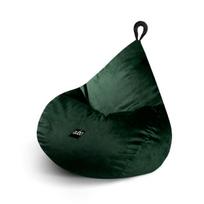 Vaikiška sėdmaišio kėdė Qubo Tiny Drop Emerald Fresh Fit ergonomiško kompaktiško dizaino
