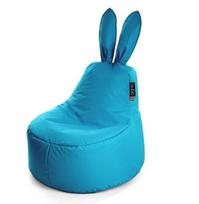 Vaikiškas sėdmaišis Qubo Daddy Rabbit Wave Blue POP FIT praktiška dirbtinė oda
