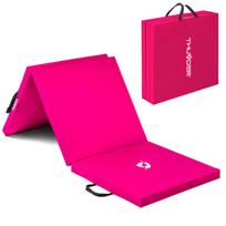 Sulankstomas gimnastikos čiužinys Thunder MG-02, 180x60x5 cm, rožinis