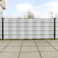 vidaXL Balkono pertvaros, 10vnt., baltos, 255x19cm, poliratanas
