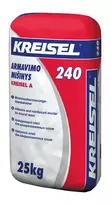 Armavimo mišinys KREISEL A 240, su sintetiniu plaušu, elastingas, putų polistirenui ir akmens vatai,