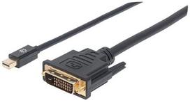 Manhattan Mini-DisplayPort 1,2a - DVI-D(24+1)-Plug. 1,8m