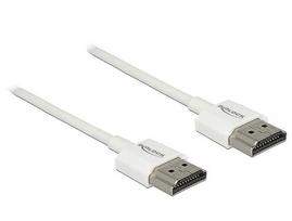 Delock HDMI Cable HighSpeed Ethernet A-A 4K 3D 0.25m white
