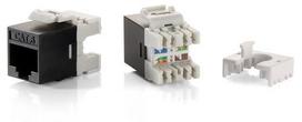 Equip Keystone Jack unshielded Cat6 LSA slim 8 pieces sw Polybag