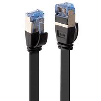Lindy Flat ribbon Cat6A U/FTP patch cable, black, 5.00m