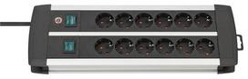Brennenstuhl Premium Duo Aluminum Line 2x6x 3m Power Strip