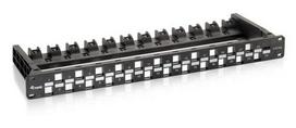 Equip 19" Patch panel, 24x Keystone, UTP, 1U, LSA/110, RAL9005