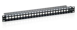 Equip 19" Patch panel, 24x Keystone, UTP, 1U, LSA/110, RAL9005