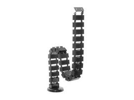Equip Cable management with ABS under-table mounting, 1.30m black, lite Retail
