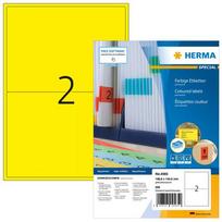 Herma A4 yellow labels, 199.6x143.5mm, matte paper, 1400 pieces.