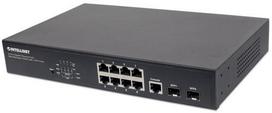 Intellinet 8-Port Gigabit Web-Managed PoE+ Desk 2xSFP Switch