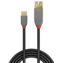 Lindy USB 3.1 Type C to A Adapter Cable Anthra Line 0.15m