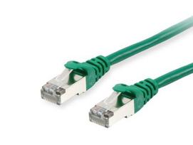 Equip Cat6A patch cable, S/FTP, 2xRJ45, 10.00m, green, LSZH, polyethylene bag