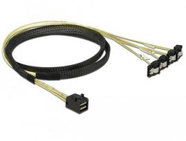 Delock SAS Cable MiniSAS HD SFF-8643  4xSATA 7Pin, 1.0m