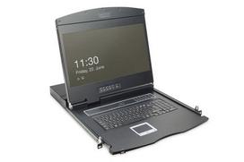 Digitus Console 19" 1HE TFT dt. Layout 16Port Touchpad black