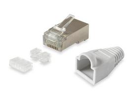 Equip Cat6 shielded RJ45 connector set, 100pcs, transparent polybag
