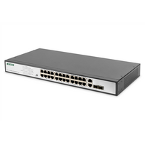 Digitus Switch 24-Port 10/100 370W PoE Unmanaged black