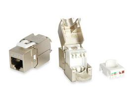 Equip Keystone Jack shielded Cat6 LSA, wzf.8Stk, sil