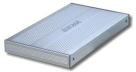 Aixcase Silver enclosure, USB2.0, 2.5" 6.4cm SATA HDD, aluminum