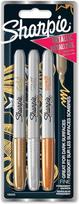 Sharpie Metallic Marker Permanent F 3 Stk Gold, Silver, Bronze Blister
