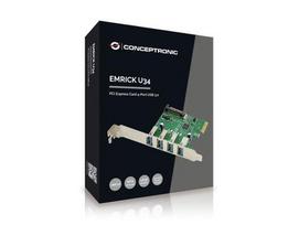 Conceptronic PCIe Card 4-Port 4xUSB-A3.0 5Gbps