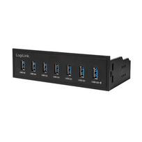 Logilink USB HUB 3.0, 7-Port, 5.25" internal + Quick Charge port