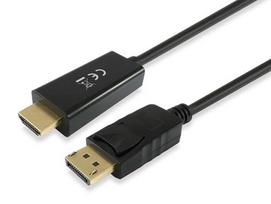 Equip DisplayPort to HDMI, 4K at 30Hz, Synchronous/Synchronous, 3.00m, Soft Wrap, Polybeutel