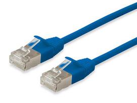 Equip Cat6A SlimFlex F/FTP 0.25m blue LSZH 2xRJ45 polybag patch cable