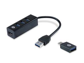 Conceptronic 4-Port USB-A3.0/-C Adapter - 4xUSB-A3.0 over Network switch