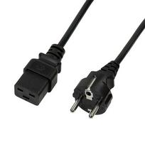 Logilink Power Cord, CEE 7/7-IEC C19, black, 1.80m