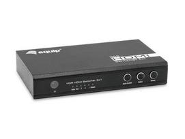 Equip HDMI 2.0 Switch 3-In/1-Out + Remote Control. 4K/60Hz 18Gbps