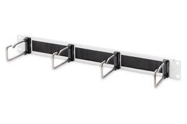 Digitus Steel cable management panel with steel clips and brush strip, 19" 1HE