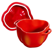STAUB Ceramique paprikos formos keraminis indas, oranžinis raudonas, 450ml, 11cm