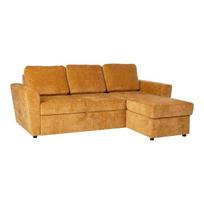 Kampinė sofa-lova Home4you Inga, 217x160x88 cm, oranžinė