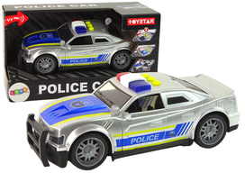 Policijos automobilis 1:14 su šviesomis ir garsais sidabrinis
