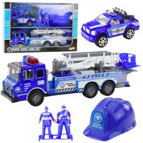 Didelis policijos rinkinys su policijos automobiliu