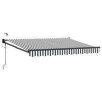 Elektrinė ištraukiama pavėsinė Antracito ir baltos 25 x 2 m