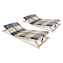 Grotelės lovoms su 42 lentjuostėmis 2vnt 90x200cm 7 zonos