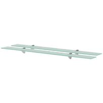Pakabinamos lentynos 2vnt 100x10cm stiklas 8mm (243761x2)