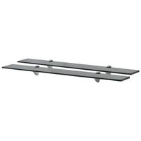 Pakabinamos lentynos 2vnt 80x10cm stiklas 8mm (243767x2)