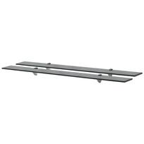 Pakabinamos lentynos 2vnt 100x20cm stiklas 8mm (243793x2)
