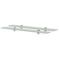 Pakabinamos lentynos 2vnt 70x20cm stiklas 8mm (243798x2)