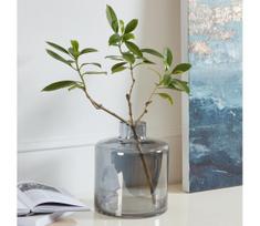 Eglo 421385 - Stiklinė vaza NABAS 24,5x21 cm juoda/dūminė
