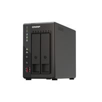 Diskų masyvas QNAP 2-Bay desktop NAS TS-253E-8G J6412 4-core, Processor frequency 2.6 GHz, 8GB, 2xHDMI 1.4b, 2x M.2 2280 PCIe slots, 2x USB 2.0; 2xUSB Type-A