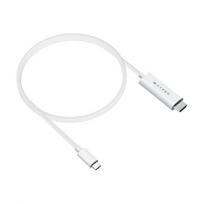 Kabelis Hyper White Male 24 pin USB-C 2.5 m Male 19 pin HDMI Type A