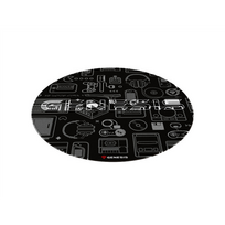 Apsauginis kilimas GENESIS Tellur 300 Round Gear Protective Floor Mat, 100cm, Black