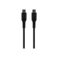 Įkroviklis Fixed | Liquid Silicone Cable USB-C/USB-C, 1.2m, 60W | FIXDLS-CC12-BK