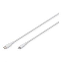 Kabelis Digitus Apple Lightning USB-C 1 m Balta