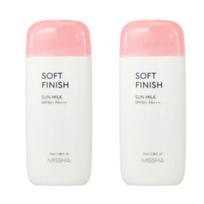 MISSHA All Around Safe Block Soft Finish Sun Milk SPF50+ PA+++ 70ml x2 – Lightweight Sebum-Control Matte Sunscreen Set